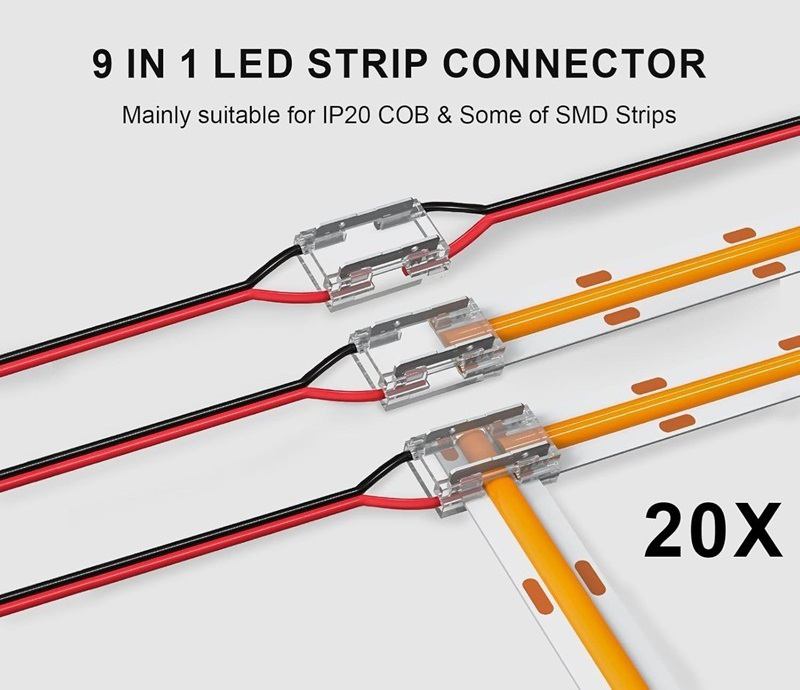White COB LED Strip Connector